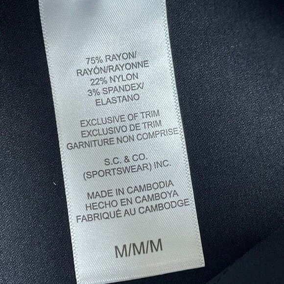 S.C. & Co. Black Wide Leg Pants With Tummy Control Size M 25" Inseam d0434 - Picture 6 of 8